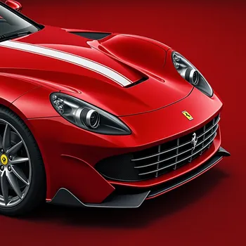 Sleek Red Ferrari in Motion