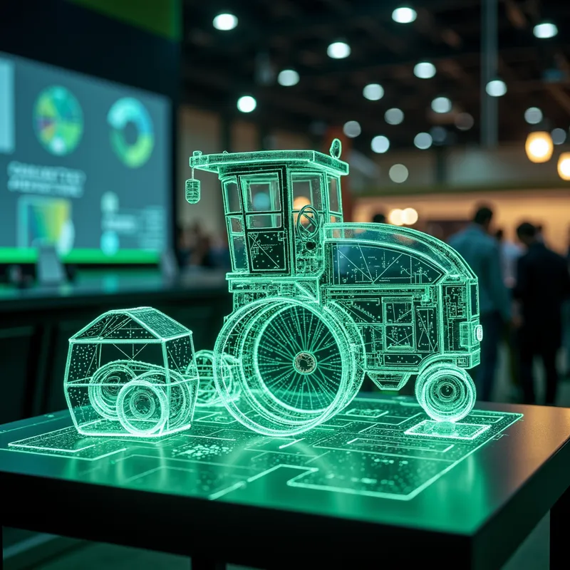 Smart Agriculture: Advanced Digital Farm - Display a technologically advanced farm as a showcase of digitalization in agriculture - AI image generated with Photorealistic 2