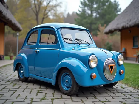 Smurf-Inspired Triangular Car 2035