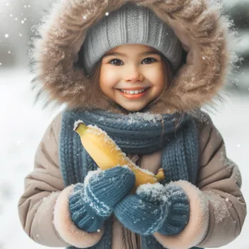 Snowy Banana Girl