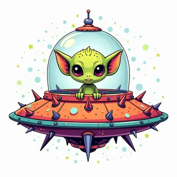 Spiky Alien Spaceship Odyssey