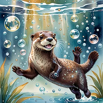 Spread 6 - Playing with the Otters