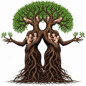 Stained-Glass Tree of Life: Couple