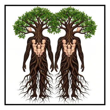 Stained-Glass Tree of Life: Couple