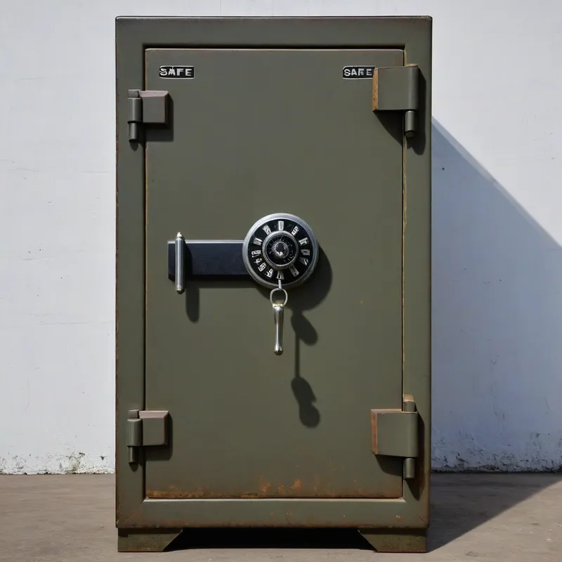 Steel Safe Fortress - heavy steel safe - AI image generated with Photorealistic