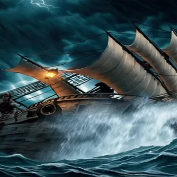 Storm-Bound Pirate Vessel