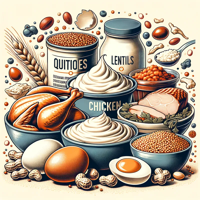 Strength-Boosting Protein Foods - 🥜 "Top Protein-Rich Foods to Enhance Strength create a graphic image  - AI image generated with Art