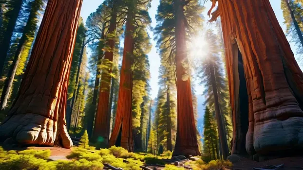 Sunlit Sequoia Forest Majesty