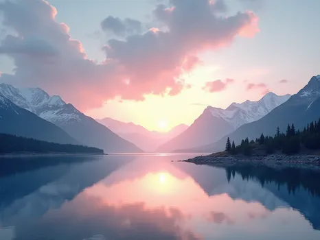 Sunrise Over Mountains