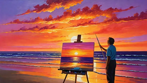Sunset Masterpiece Creation