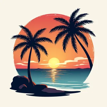 Sunset Shoreline Fashion Logo
