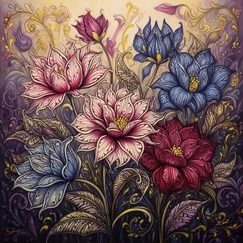 Surreal Wine and Blueberry Blossoms