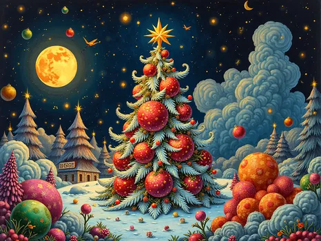 Surreal Yuletide Flora Masterpiece
