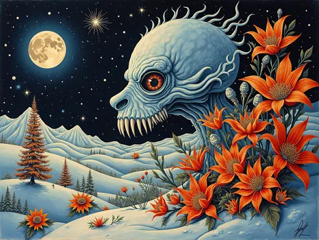 Surreal Yuletide Flora Masterpiece