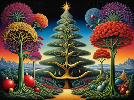 Surreal Yuletide Flora Masterpiece