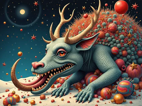 Surreal Yuletide Flora Masterpiece