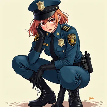 Suspicious Police Girl