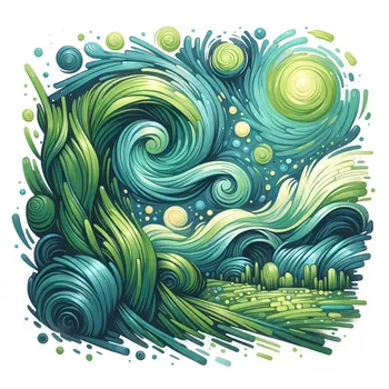Swirling Brush Strokes
