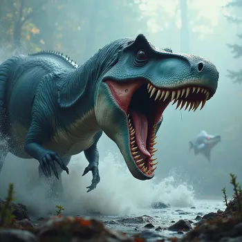 T. Rex vs Shark-Headed Dinosaur