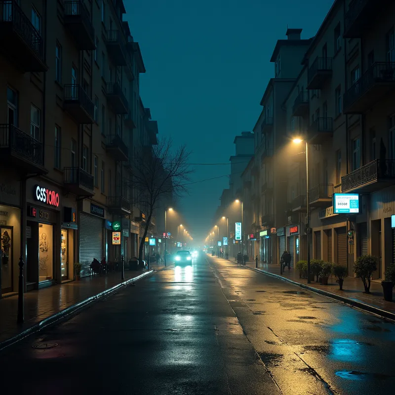 Tahran Cinema 202  - سبک عکاسی واقع گرایانه و خیابانی، نمایی باز از سینمایی در شهر تهران در سال 2025 میلادی را می‌بینیم.سینما معماری‌اش شبیه به سینما آزادی است. تعداد زیادی دختر و پسر جوان  به همراه زن و مرد جوان و مسن و کودکان 12 تا 16 سال را بر روی پله‌های ورودی به داخل سینما می‌بینیم.که برای تماشای فیلم آماده‌اند سینما  - AI image generated with Photorealistic 2 - deserted street at night