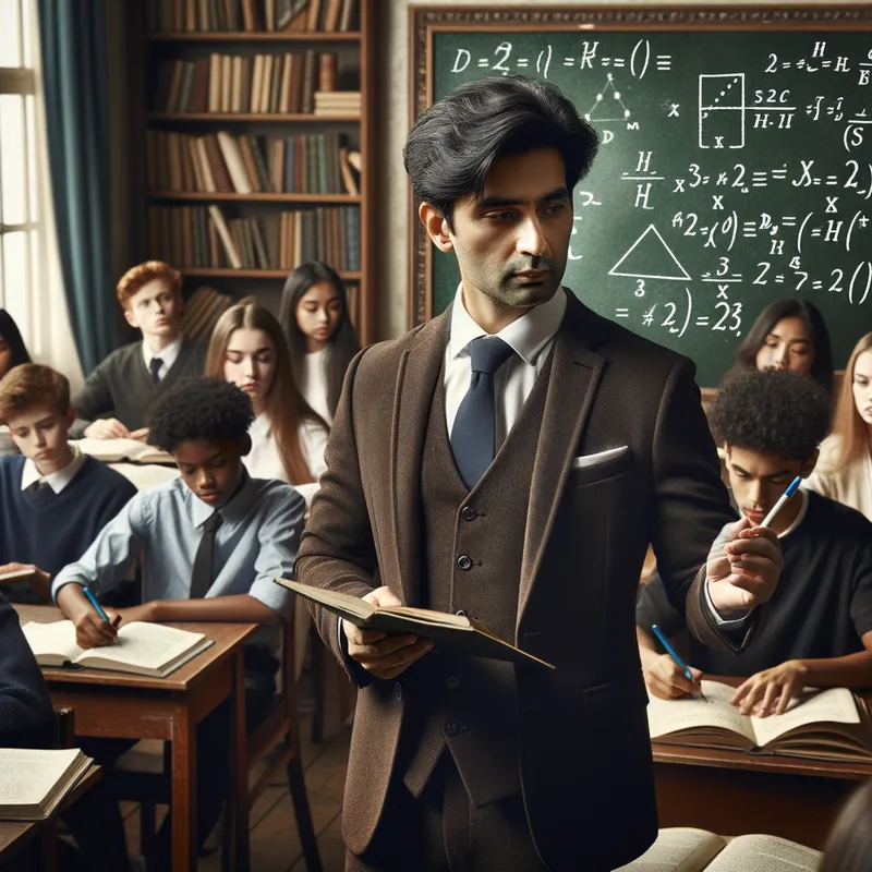 Teacher - man teacher  - AI image generated with Art