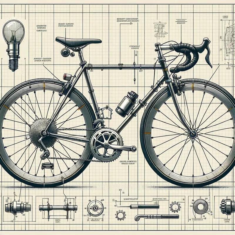 Technical Bike -  bike 


 - AI image generated with Art - technical drawing 