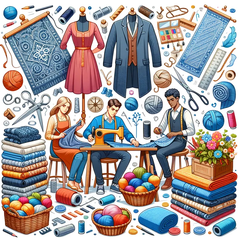 Textile Fashion Display - generate an image about clothing and textiles
- AI image generated with Art
