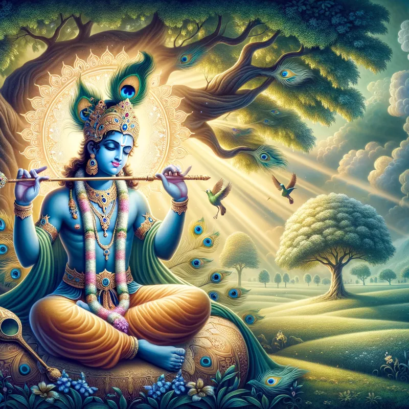 The Divine Krishna - God Krishna
- AI image generated with Art