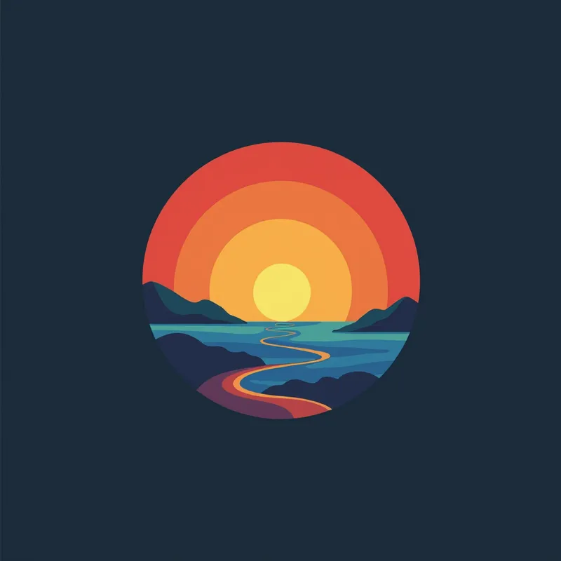 Thermal Energy Voyage Logo - I want you to create a simple logo that describes a journey through thermal energy - AI image generated with Photorealistic 2