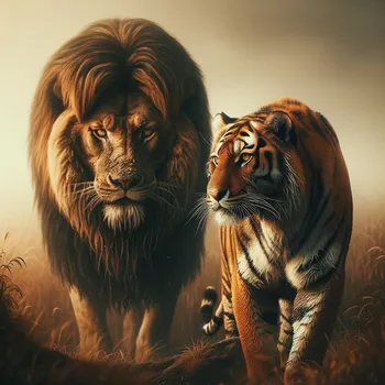 Tiger vs. Lion: Pre-Battle Standoff