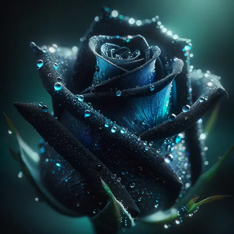 Timelapse of Blooming Black Rose - A macro, timelapse of a black rose. The sequence begins with a closed rosebud and progresses through the entire blooming process until the flower is fully open. Focus is sharp on the petals, with a shallow depth of field. The color is a rich with sapphire hues and sparkling highlights.. - AI video generated with Minimax 2
