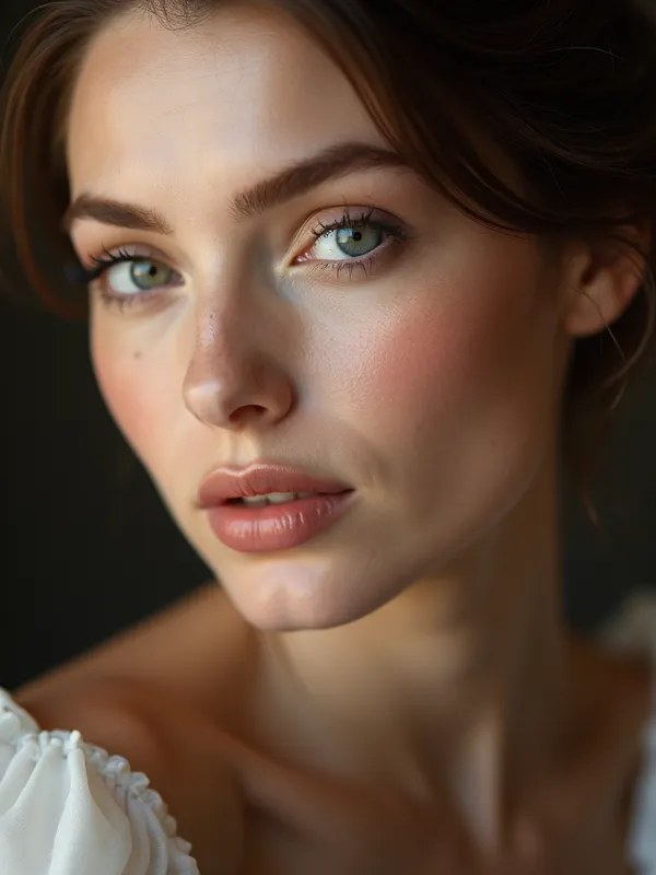Timeless Elegance - A classically beautiful face depicted with a timeless elegance, blending soft lighting and graceful contours to emphasize the enduring charm of the subject. - AI image generated with Krea