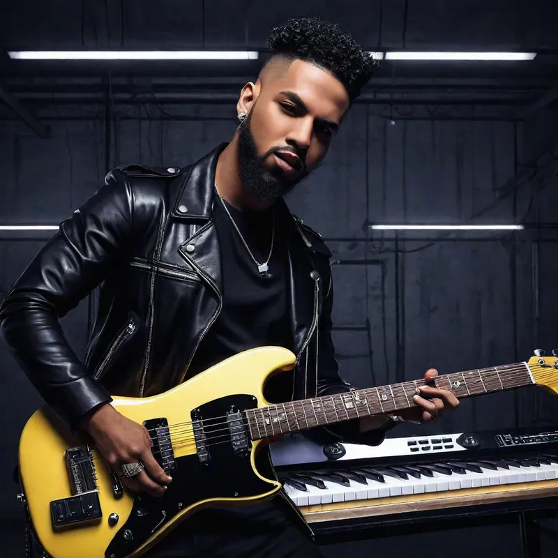 Timeline Hustle - A rap song with energetic electric guitar, driving techno elements, and dynamic piano backing. - techno, electric piano, lyrics