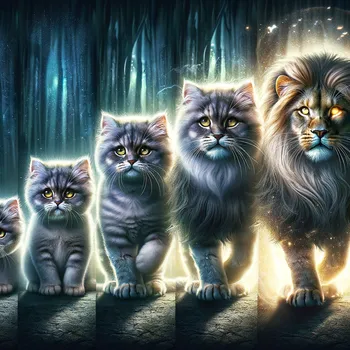 Transformation of Cat to Lion