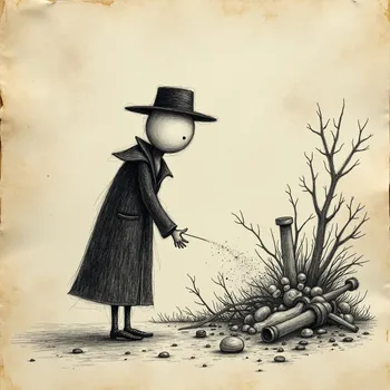 Trench Coat Stick Figure in Lab