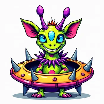 Tri-eyed Giraffe Alien