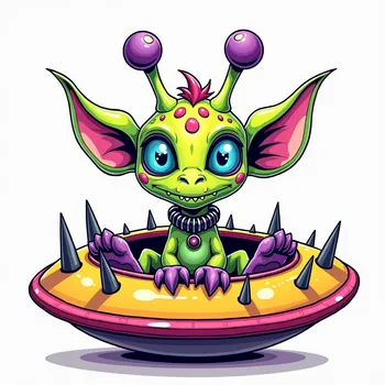 Tri-eyed Giraffe Alien