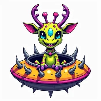 Tri-eyed Giraffe Alien