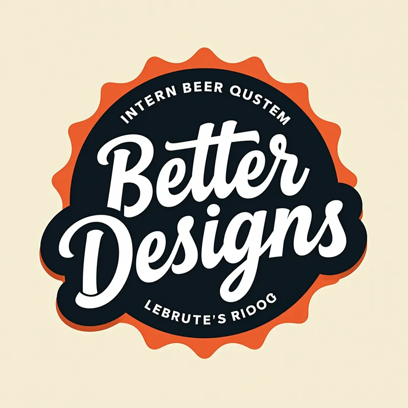 Typography Logo - Develop a typography-based logo for 'Better Designs' that uses custom lettering to create a strong and memorable brand identity. Play with different fonts and styles to achieve a distinctive look. - AI image generated with Text