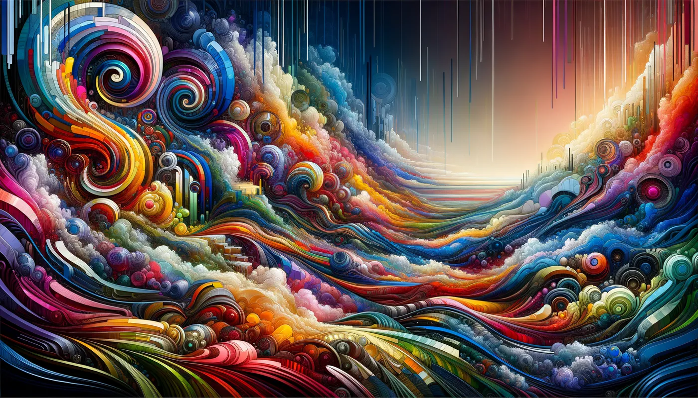 Ultra-Wide Digital Masterpiece - high definition super crisp and colorful digital art that is ultra wide in size (meeting the screen width of 5120x1440) - AI image generated with Art