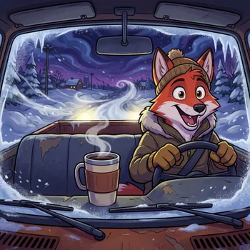 Unfazed Fox in a Snowstorm