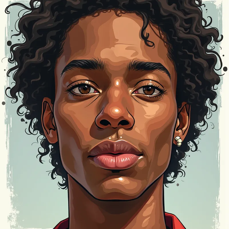 Universal Ancestry - Illustrate an ultra-detailed front portrait of a man whose appearance flawlessly unites African, American Indian, Asian, and European origins. The image showcases balanced bone structure, multicultural skin tone, expressive eyes, and a serene expression, celebrating the unity of world lineages. - AI image generated with Photorealistic 2