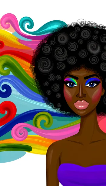 Vibrant Afro Portrait