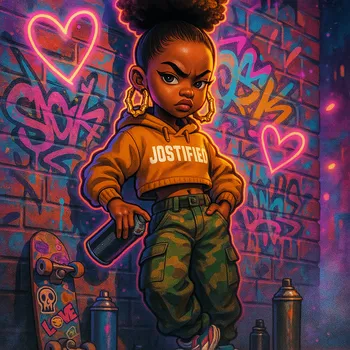 Vibrant Alleyway Graffiti Girl