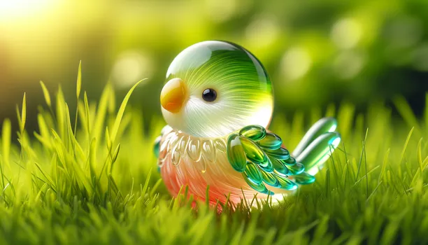 Vibrant Glass Parrot