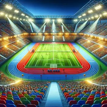 Vibrant Multi-Sports Arena Background