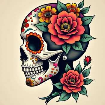 Vibrant Sugar Skull