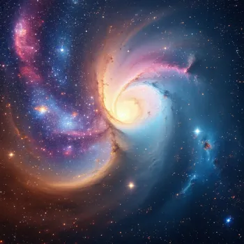 Vibrant Swirling Galaxy in Cosmos