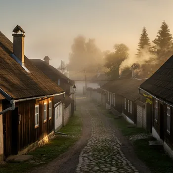 Village Morning Nebel