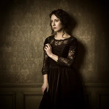 Vintage Wall Portrait with Flare